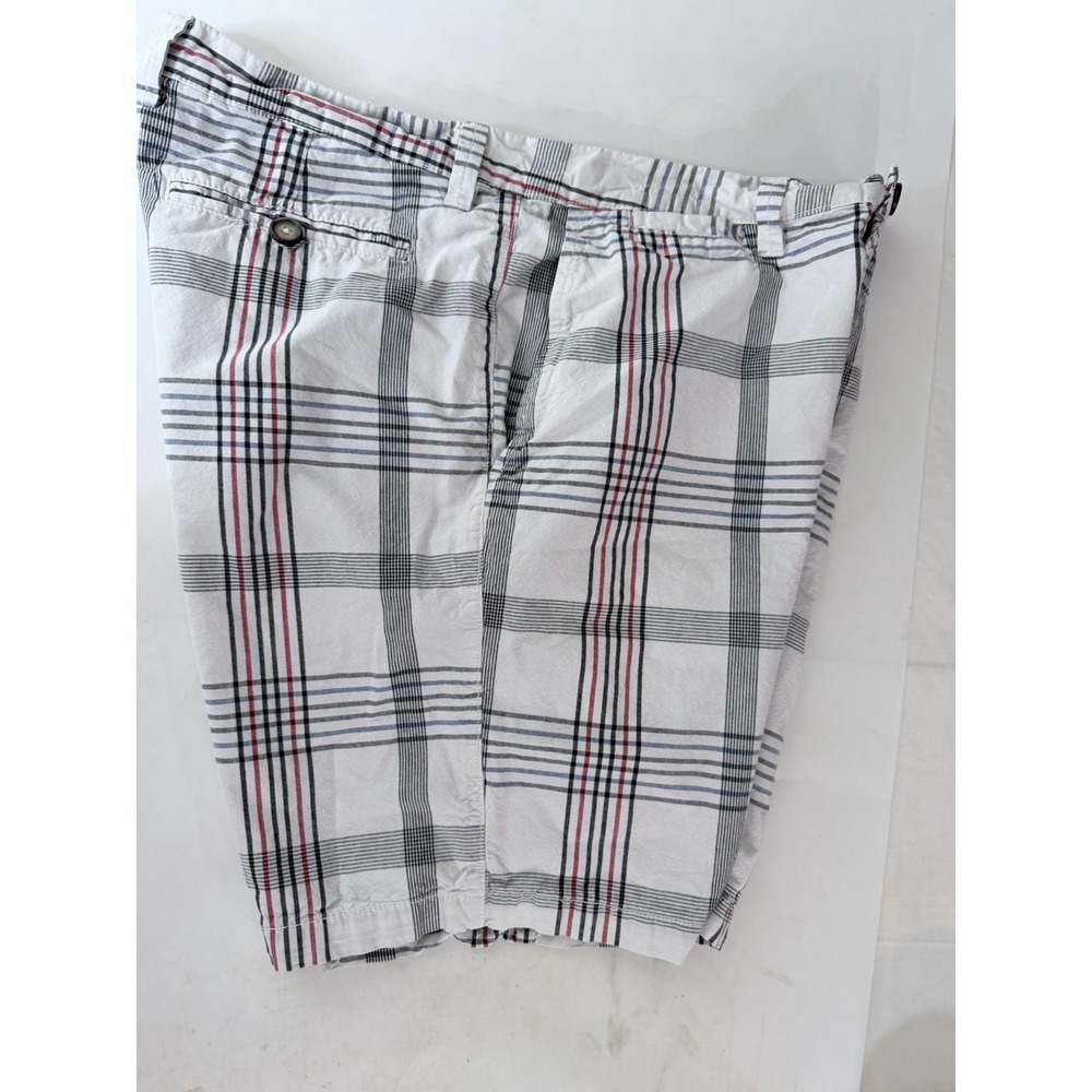 American Rag‎ Shorts Mens 38 Red Blue Plaid Slim Fit Cotton Preppy Casual - Picture 4 of 10